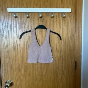 Women's Ribbed Knit Tank Top - Mauve